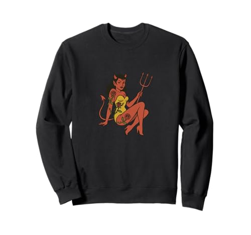 Devil Girl Pinup Art Dämon Girls Cheesecake Sweatshirt Devil Girl Pinup Art Dämon Girls Cheesecake Sweatshirt von Devils Pinup Artworks Snugg