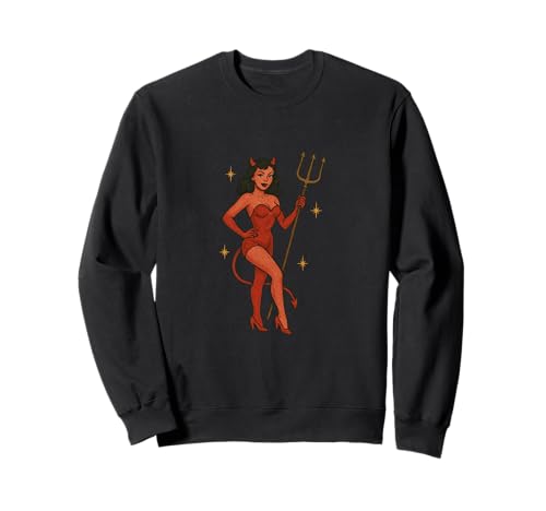 Devil Girl Pinup Art Dämon Girls Cheesecake Sweatshirt Devil Girl Pinup Art Dämon Girls Cheesecake Sweatshirt von Devils Pinups Artworks Snugg