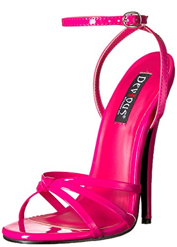 Devious Damen DOMINA-108 Sandale, Hot Pink Patent von Devious