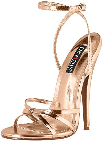 Pleaser Damen DOMINA-108 High Heels Sandalette PU Rose Gold 36 EU von Pleaser