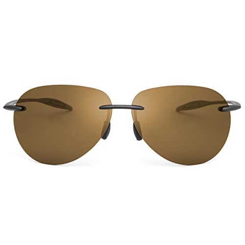 Devirld Herren Sonnenbrille, Polarisiert, Rahmenlos, z87, Sicherheits Sonnenbrille für Damen, UV400, Blendfrei, Spiegel, Mztrix Bex Sonnenbrille von Devirld