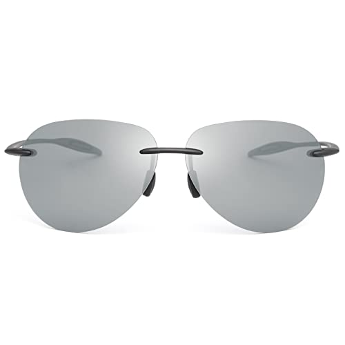 Devirld Herren Sonnenbrille, Polarisiert, Rahmenlos, z87, Sicherheits Sonnenbrille für Damen, UV400, Blendfrei, Spiegel, Mztrix Bex Sonnenbrille von Devirld