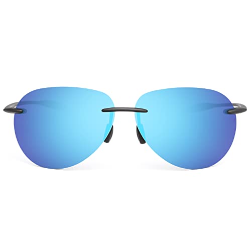 Devirld Herren Sonnenbrille, Polarisiert, Rahmenlos, z87, Sicherheits Sonnenbrille für Damen, UV400, Blendfrei, Spiegel, Mztrix Bex Sonnenbrille von Devirld