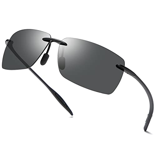 Devirld Herren Sonnenbrille, Polarisiert, Rahmenlos, z87, Sicherheits Sonnenbrille für Damen, UV400, Blendfrei, Spiegel, Mztrix Bex Sonnenbrille von Devirld