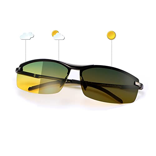 Devirld Herren Sonnenbrille Polarisierte Photochrome Schutzbrille Für Frauen Nachtsicht Gläser UV400 Outdoor Sport Fahren Sonnenbrille von Devirld