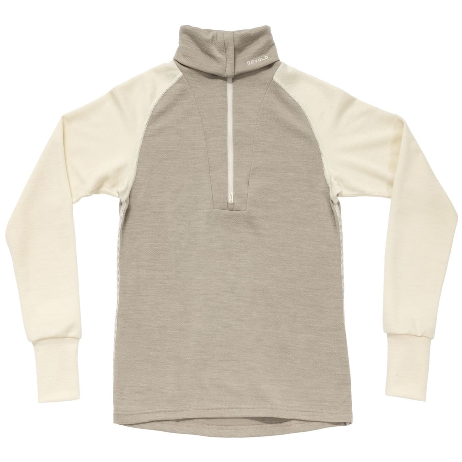 Expedition Merino Silk ZIP Grauweiß - Gr. - XL von Devold of Norway