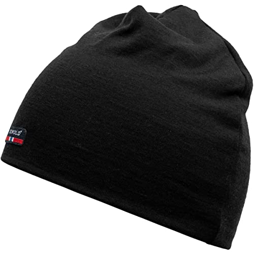 Devold Breeze Merino 150 Beanie Schwarz - Merino Leichte funktionelle Merinowoll Beanie, Größe One Size - Farbe Black von Devold