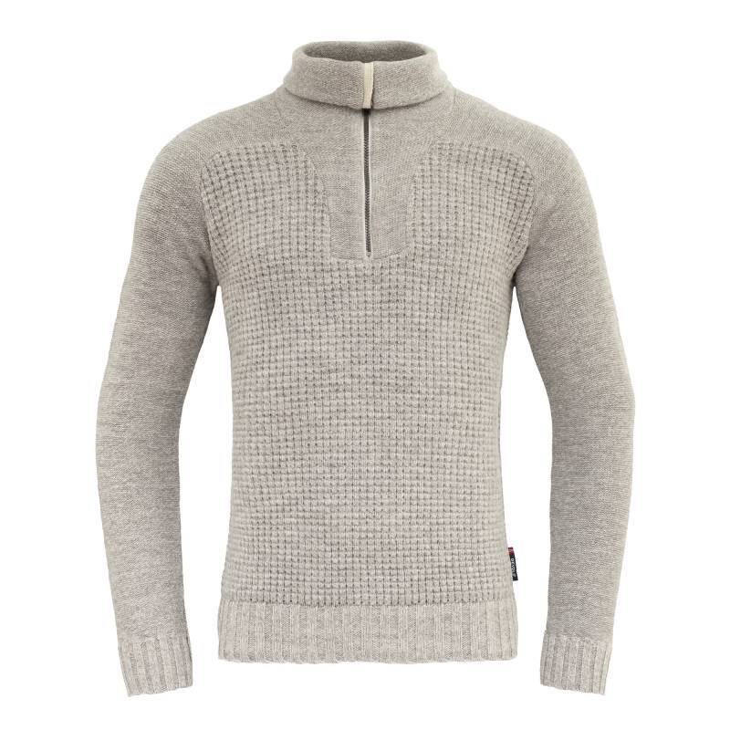 Devold Bispen Wool ZIP Neck - Grey Melange - XL von Devold