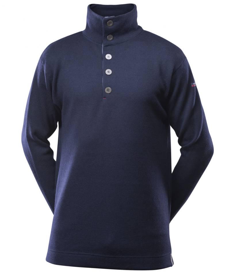Devold Blaatroie Wool Button Neck - Deep Marine - XS von Devold