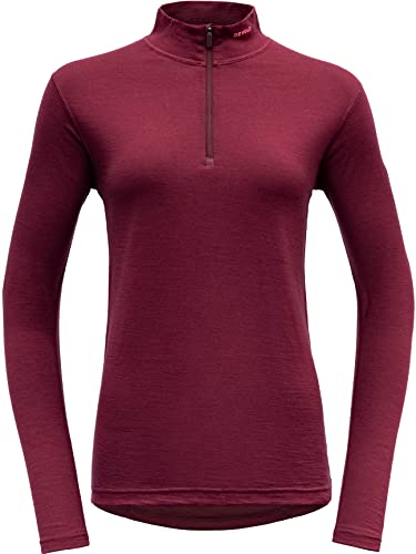 Devold Breeze Half-Zip Langarm Shirt Damen rot von Devold