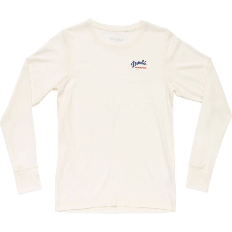 Devold Classic Script Damen Langarmshirt white XS von Devold