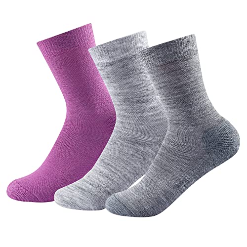 Devold Damen Daily Medium Woman 3pk Socken, Anemone Mix, 36 von Devold