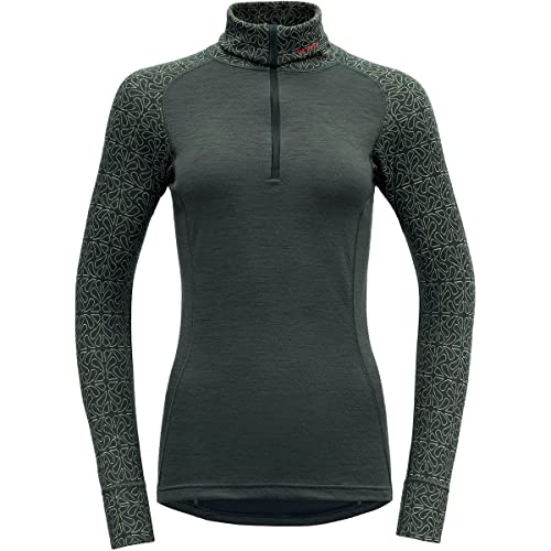 Devold Damen Duo Active Merino 210 Z.Neck Tshirt, Wald, XL von Devold