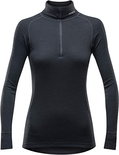 Devold Damen Duo Active Merino 210 Z.Neck Tshirt, schwarz, L von Devold