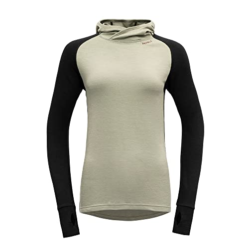 Devold Damen Expedition Merino 235 Hoodie, Fog/Kaviar, L von Devold