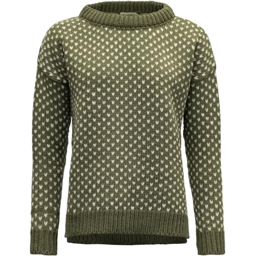 Devold Damen Nordsjø Wool Sweater Sweatshirt, Olivgrün, S von Devold