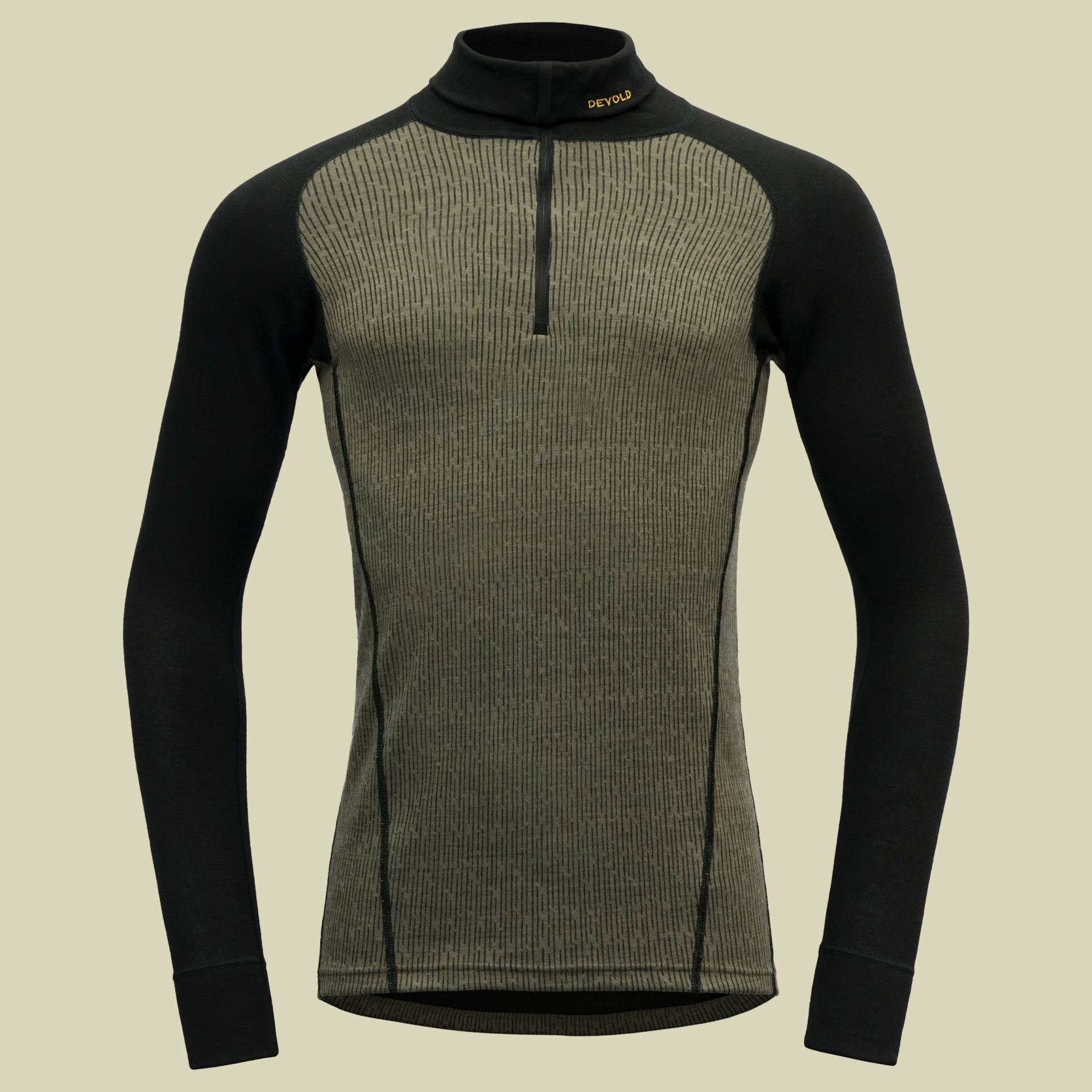 Duo Active Merino 205 Zip Neck Man Größe XL Farbe lichen/caviar von Devold