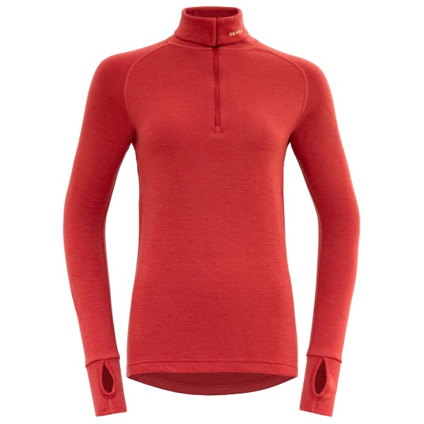 Devold - Expedition Woman Zip Neck - Merinounterwäsche Gr M rot von Devold