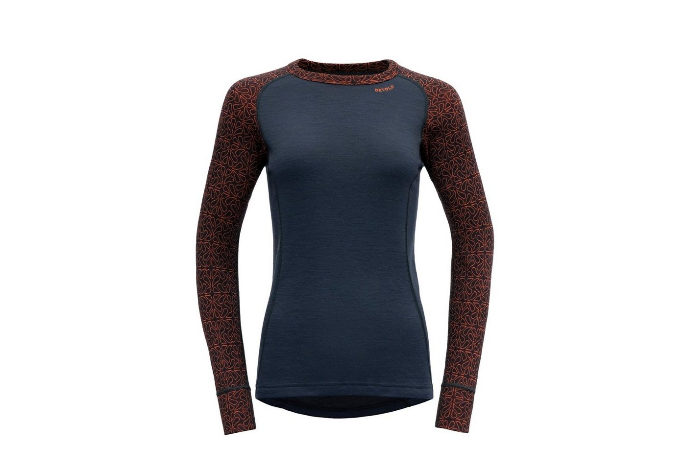 Devold Funktionsunterhemd DUO ACTIVE MERINO 210 SHIRT WMN Damen Funktionsshirt langarm grau/rot von Devold