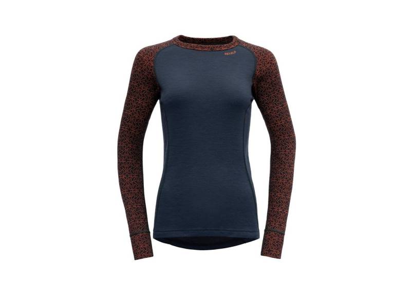 Devold Funktionsunterhemd DUO ACTIVE MERINO 210 SHIRT WMN Damen Funktionsshirt langarm grau/rot von Devold