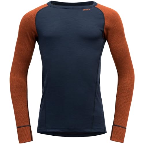 Devold Herren Duo Active Merino 210 Shirt Tshirt, Flame/Ink, L von Devold