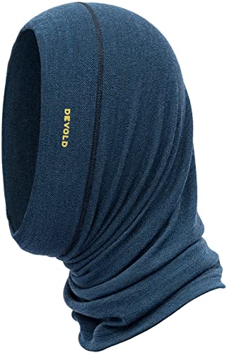 Devold Kvitegga Merino 230 Headover Blau - Merino Funktionelle wendbare Merino Sturmhaube, Größe One Size - Farbe Flood von Devold