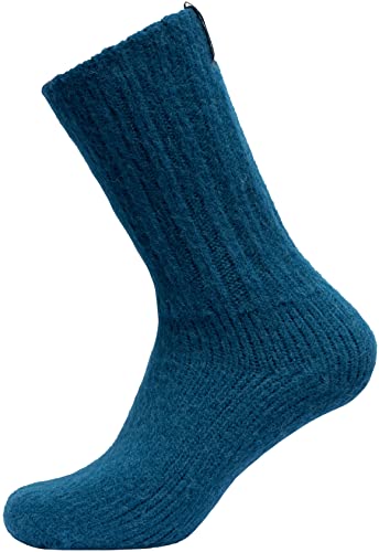 Devold Nansen Wool Sock Blau - Gestrickte robuste Schurwolle Socken, Größe 36-40 - Farbe Flood von Devold
