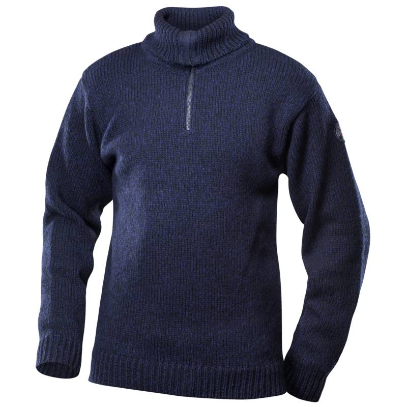 Devold Nansen Wool ZIP Neck - Dark Blue Melange - M von Devold
