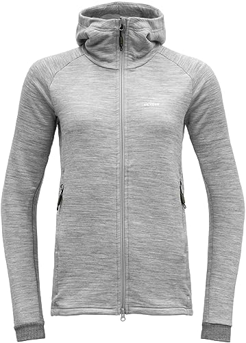 Devold Nibba Woman Jacket With Hood, L, grey melange 770A von Devold