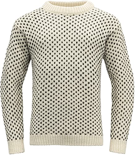 Devold Nordsjø Rundhals Sweater beige/schwarz von Devold