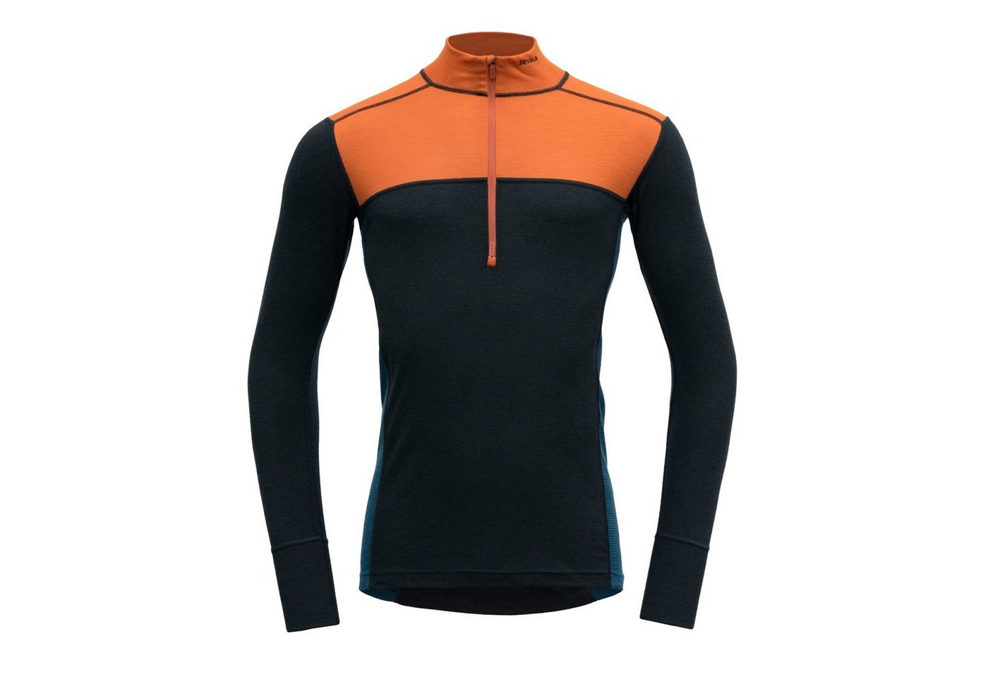 Devold Outdoorhemd LAUPAREN MERINO 190 ZIP NECK orange/schwarz von Devold