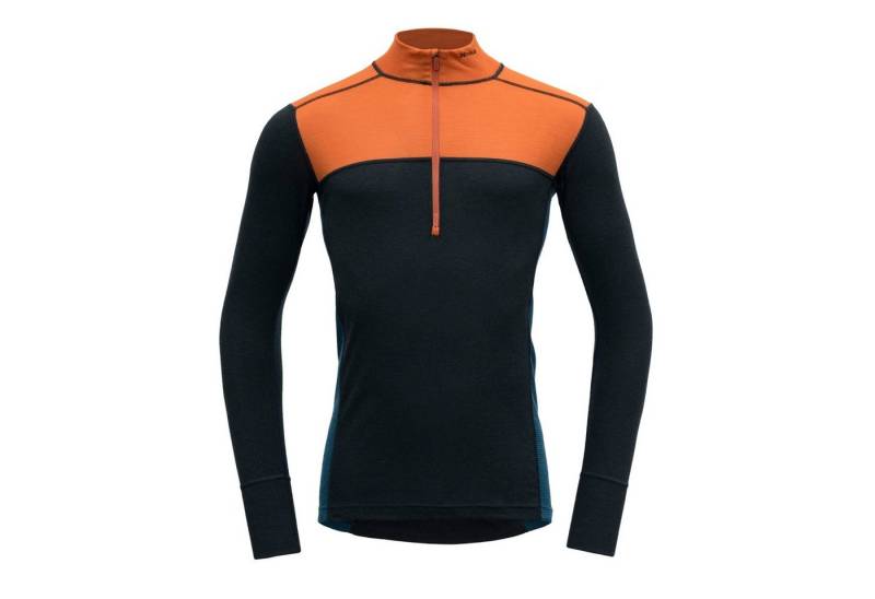 Devold Outdoorhemd LAUPAREN MERINO 190 ZIP NECK orange/schwarz von Devold