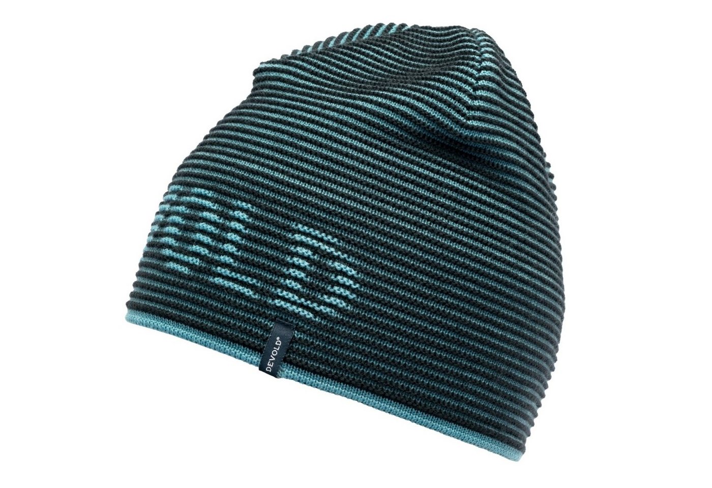 Devold Strickmütze RIB LOGO BEANIE blau/grau von Devold