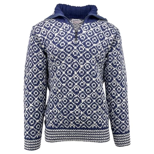 Devold Svalbard Sweater Zip-Neck, L, Night/Offwhite 287A von Devold