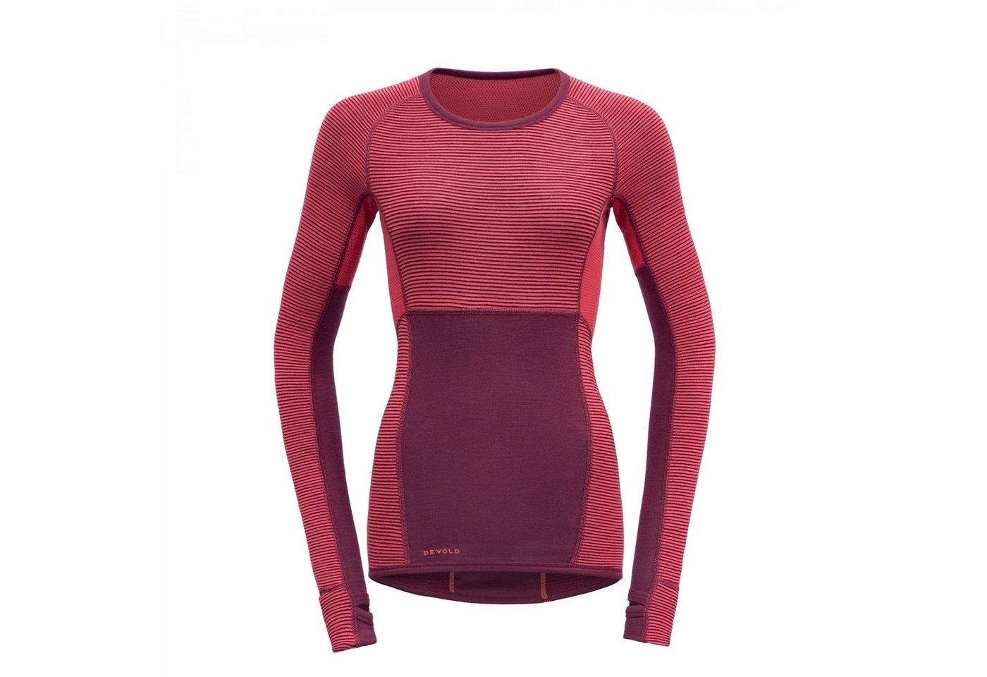 Devold Thermounterhemd TUVEGGA SPORT AIR Damen 2in1 Wende-Funktionsshirt rot von Devold