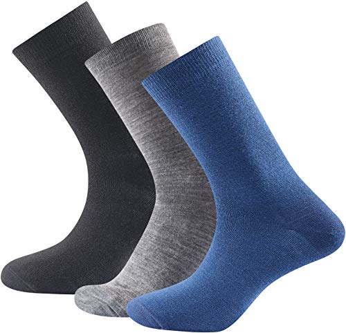 Devold Unisex Daily Light 3pk Socken, Indigo Mix, 36-40 von Devold