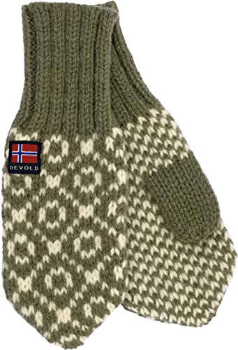 Devold Unisex Svalbard Wool Mitten Tights, Olive/Offwhite, L von Devold