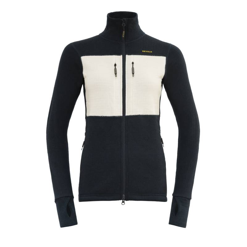 Devold W Egga Grid Merino Jacket - Ink / Offwhite - M von Devold