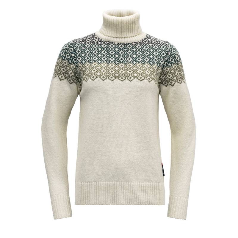 Devold W Syvde Wool High Neck - Offwhite - S von Devold