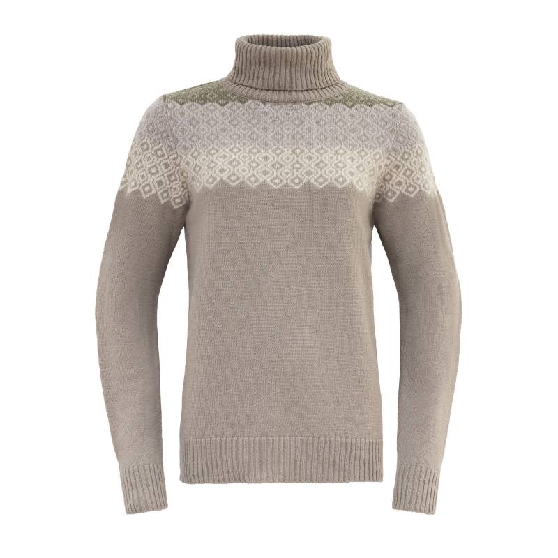 Devold W Syvde Wool High Neck - Stone - L von Devold