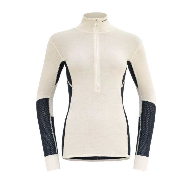 Devold W Wool Mesh 190 ZIP Neck - Ink / Offwhite - M von Devold