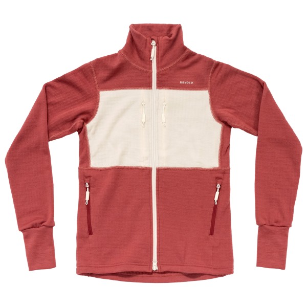 Devold - Women's Egga Grid Merino Jacket - Merinojacke Gr XL rot von Devold