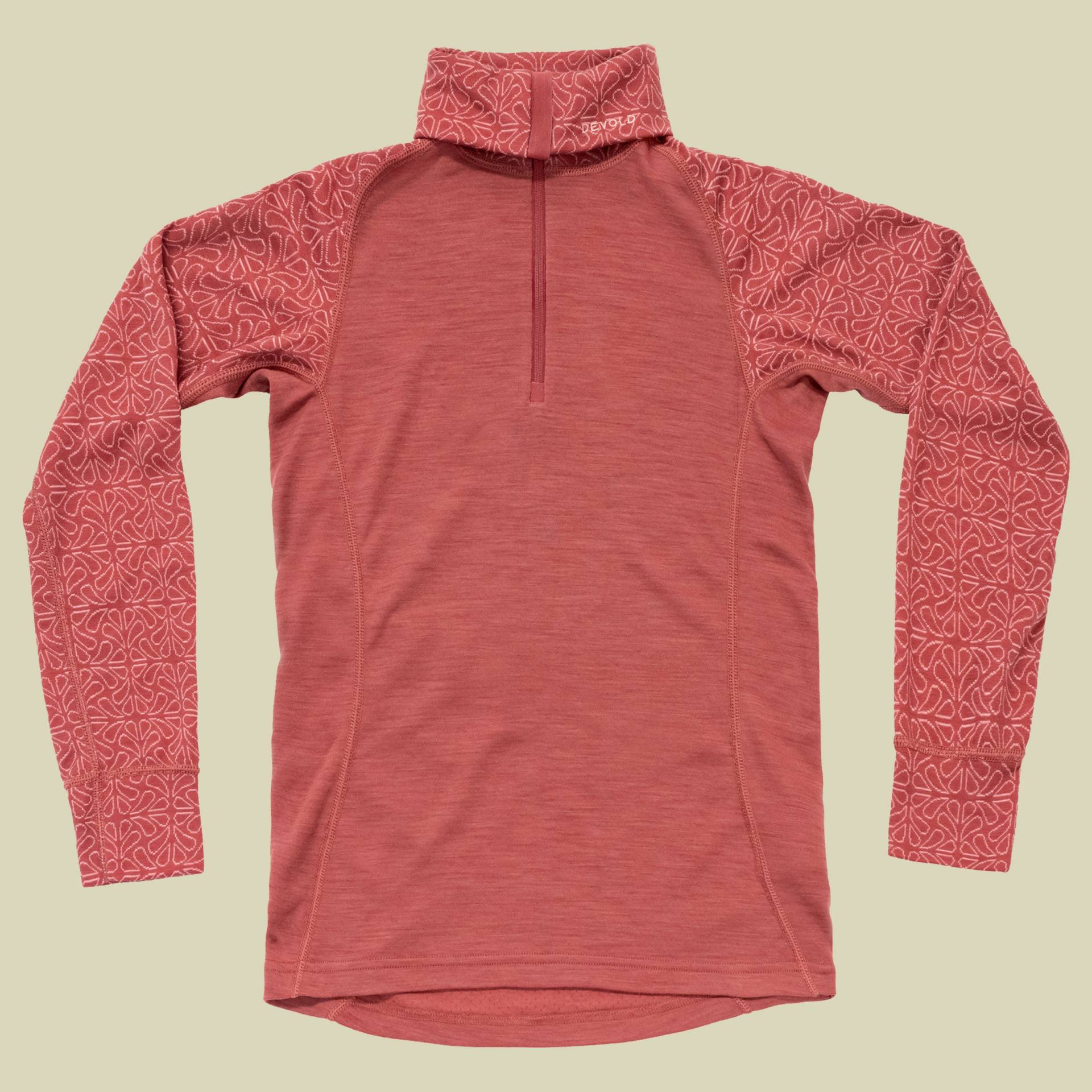 Duo Active Merino 205 Zip Neck Woman rot M - marsala von Devold