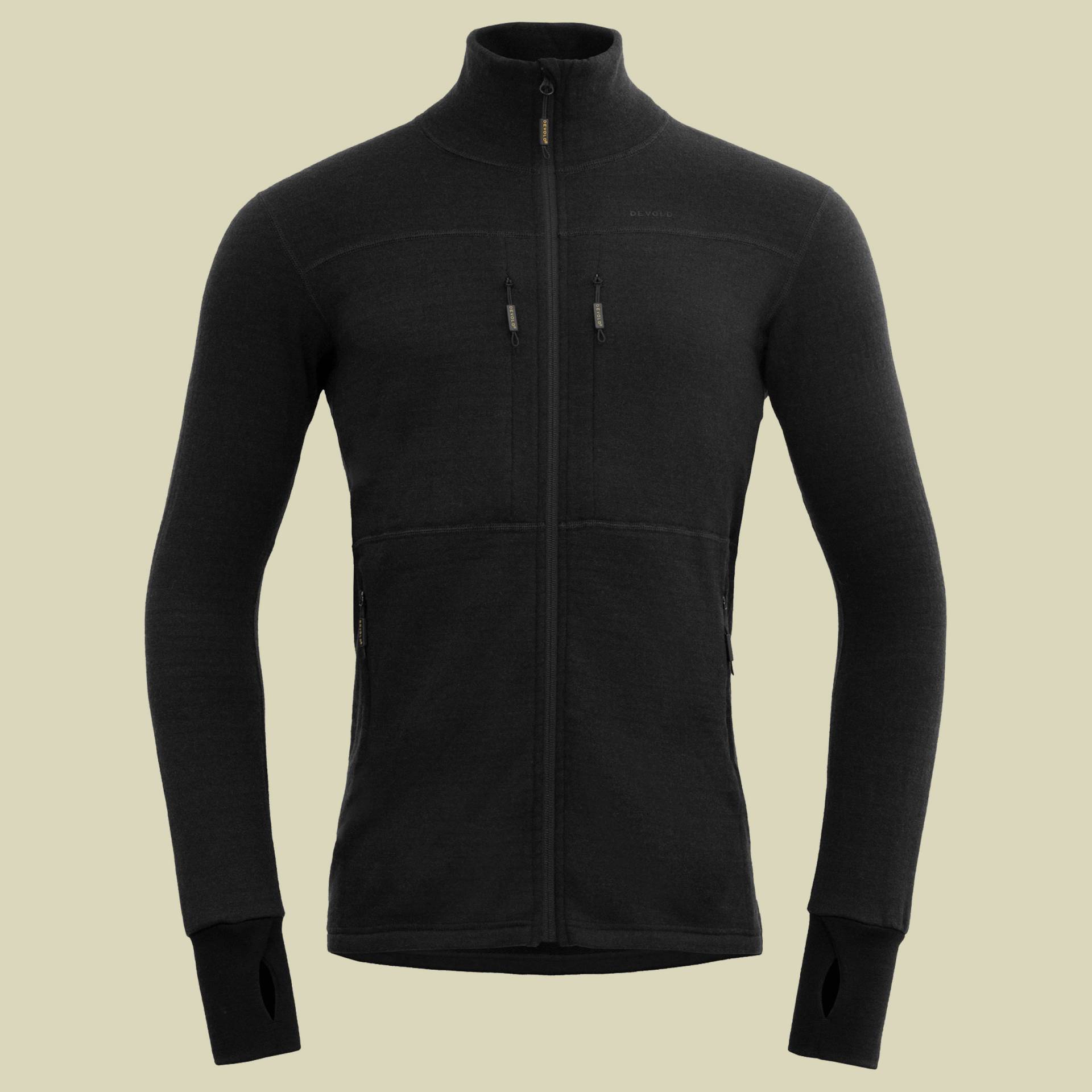 EGGA Grid Merino Jacket Man schwarz M - caviar von Devold
