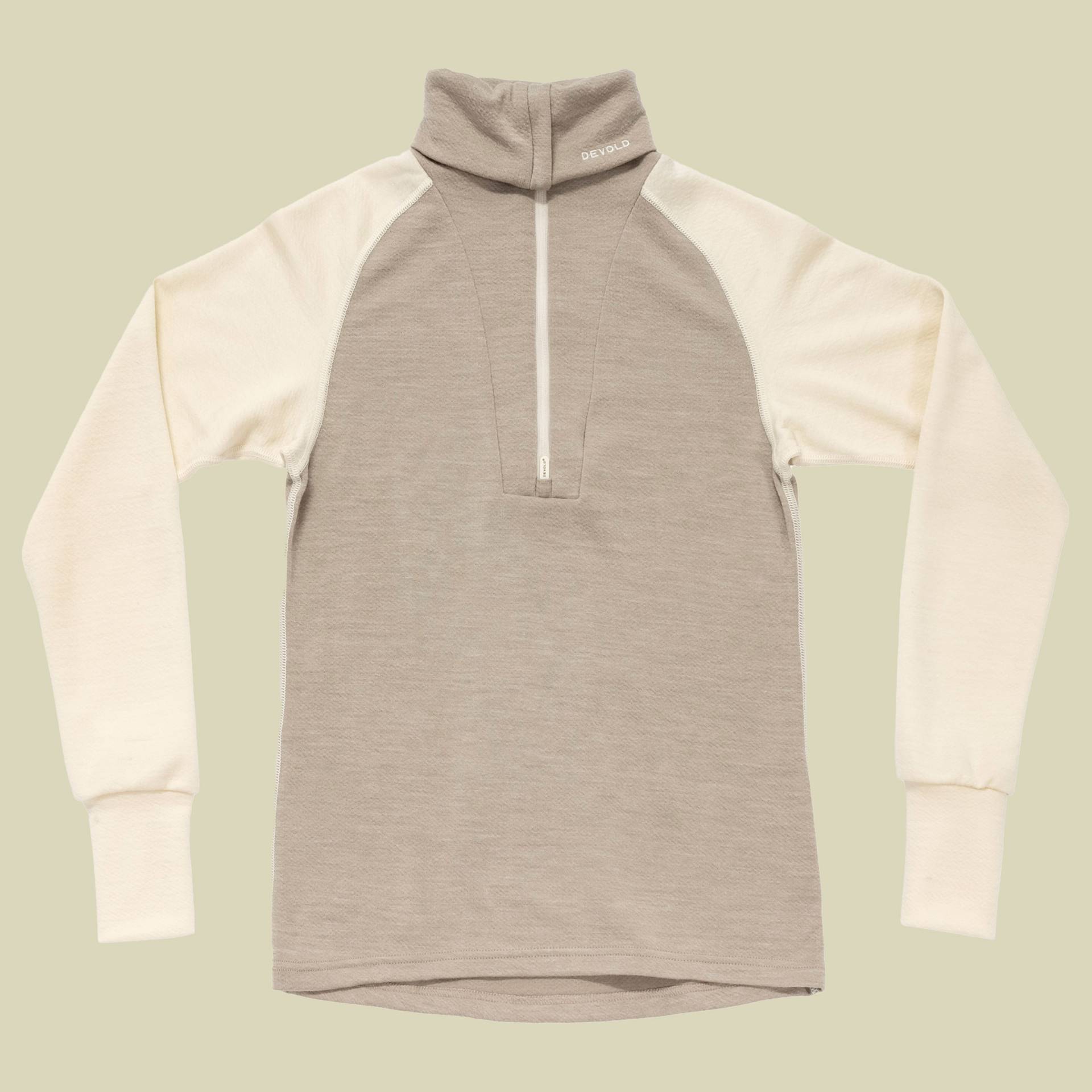 Expedition Merino Silk Zip Woman XL grau - offwhite/stone von Devold