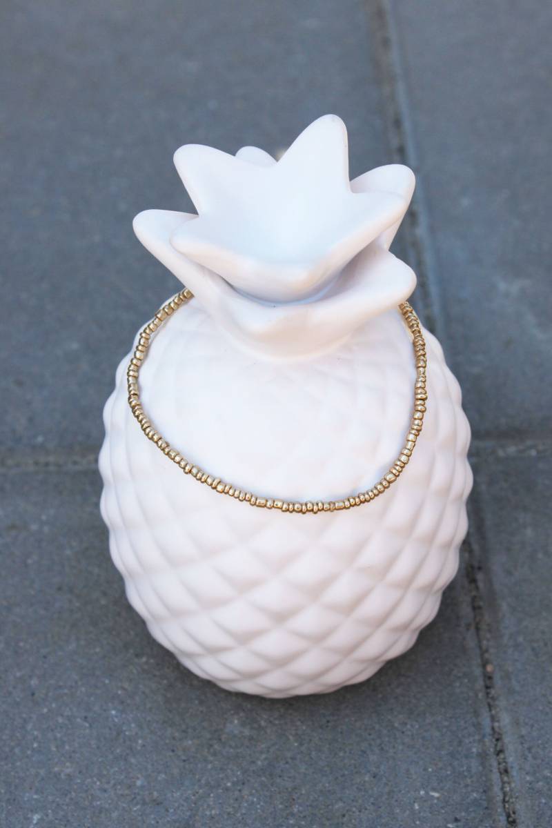 Fußkettchen Mit Goldenen Perlen, Sommerliches Fußkettchen, Goldfarbenen Fußkettchen Mit Goldenen Perlen, Sommerliches Fußkettchen, Goldfarbenen von Devonsown