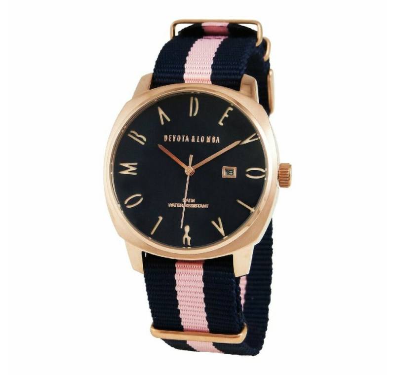 Devota & Lomba Luxusuhr Unisex-Uhr DL008MSPBL-PK-03BLUE (42 mm) von Devota & Lomba