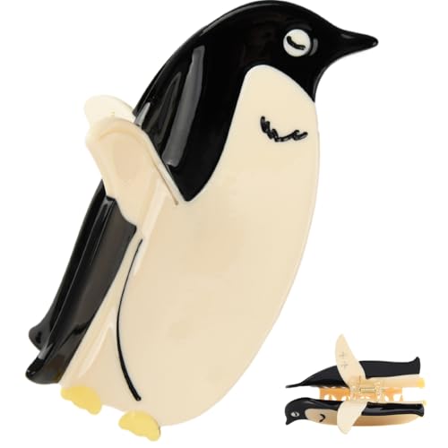 Dewireaey Claw Haarklammern | Lustige Pinguin Haarklemme,Frisuren Accessoires Deko für Frauen Arbeit Schule Tanzball von Dewireaey