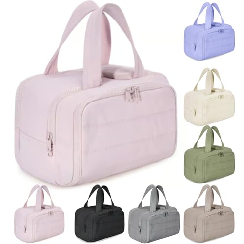4-in-1 Puffy Multi-Functional Toiletry Bag, Travel Toiletry Bag, Lightweight Large Wide-Open Travel Bags for Women Traveling, Large Cosmetic Bag with Handle for Women Girls Ladies (B) von Dewppxi