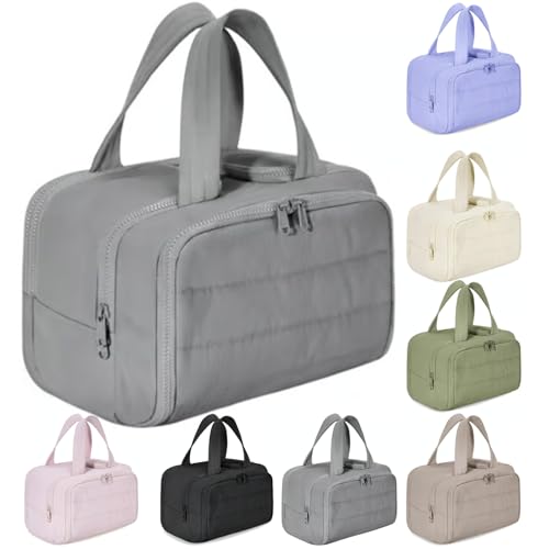 4-in-1 Puffy Multi-Functional Toiletry Bag, Travel Toiletry Bag, Lightweight Large Wide-Open Travel Bags for Women Traveling, Large Cosmetic Bag with Handle for Women Girls Ladies (D) von Dewppxi